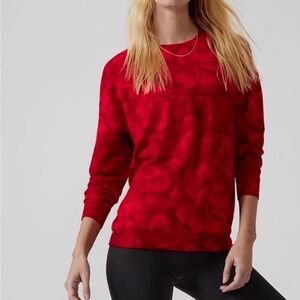 ATHLETA Red Chakra Floral Long Sleeve Balance Printed Pullover
Sweatshir Sz XL